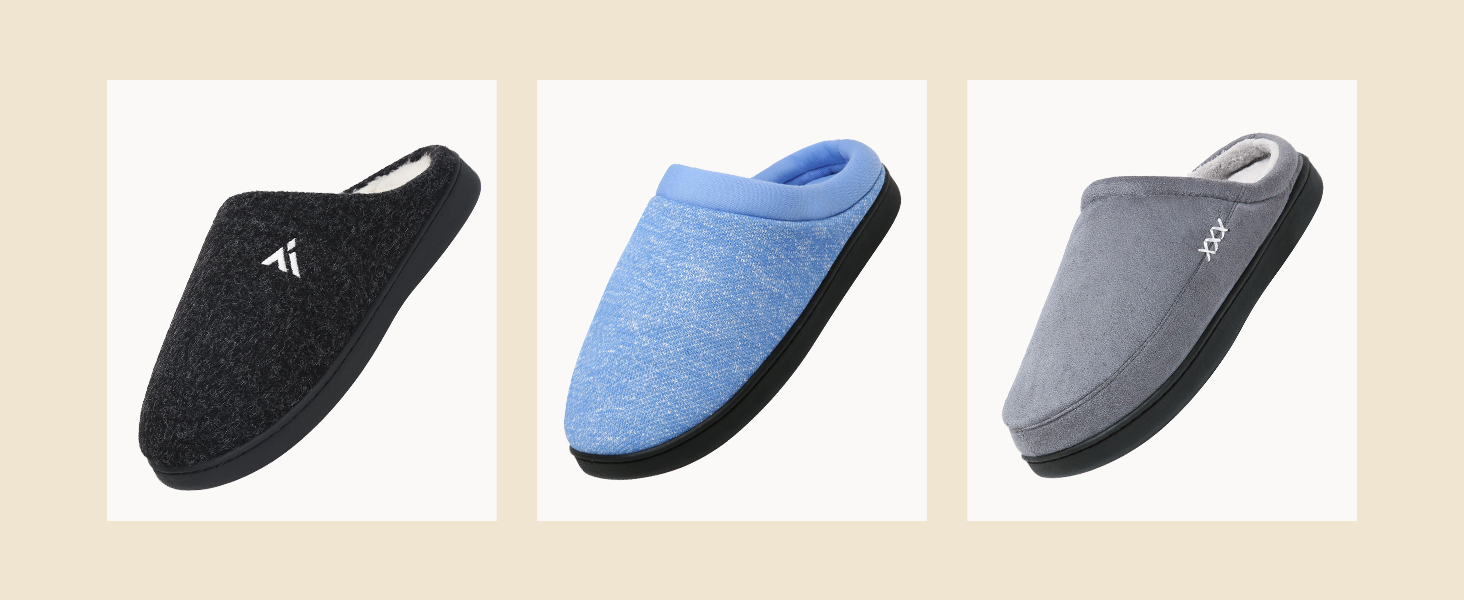 Тапочки домогосподарки Mishansha Herren для жінок, зимові, з піною пам'яті, антиковзаючі, розмір 36-49, темно-синій