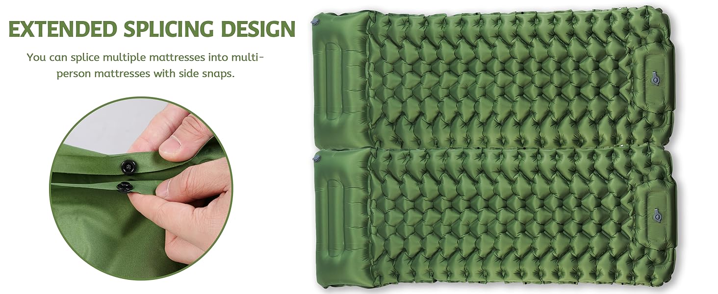 KUOGAS Self-Inflating Camping Mat - Thick & Lightweight Sleeping Pad with Air Pump - Ideal for Camping, Hiking, and Beach Trips
