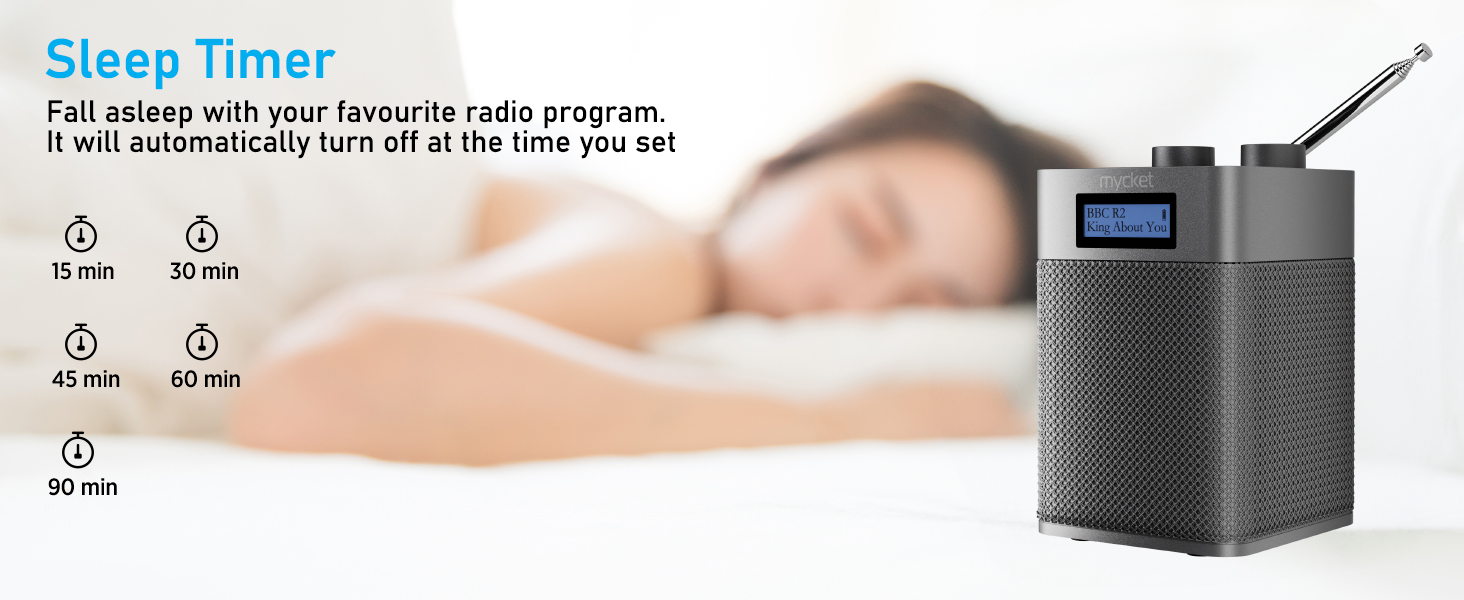 Портативне DAB/DAB+ радіо з цифровим UKW радіоприймачем, FM радіо з Bluetooth 5.0, USB, 80 попередніх станцій, LED дисплеєм сірого кольору