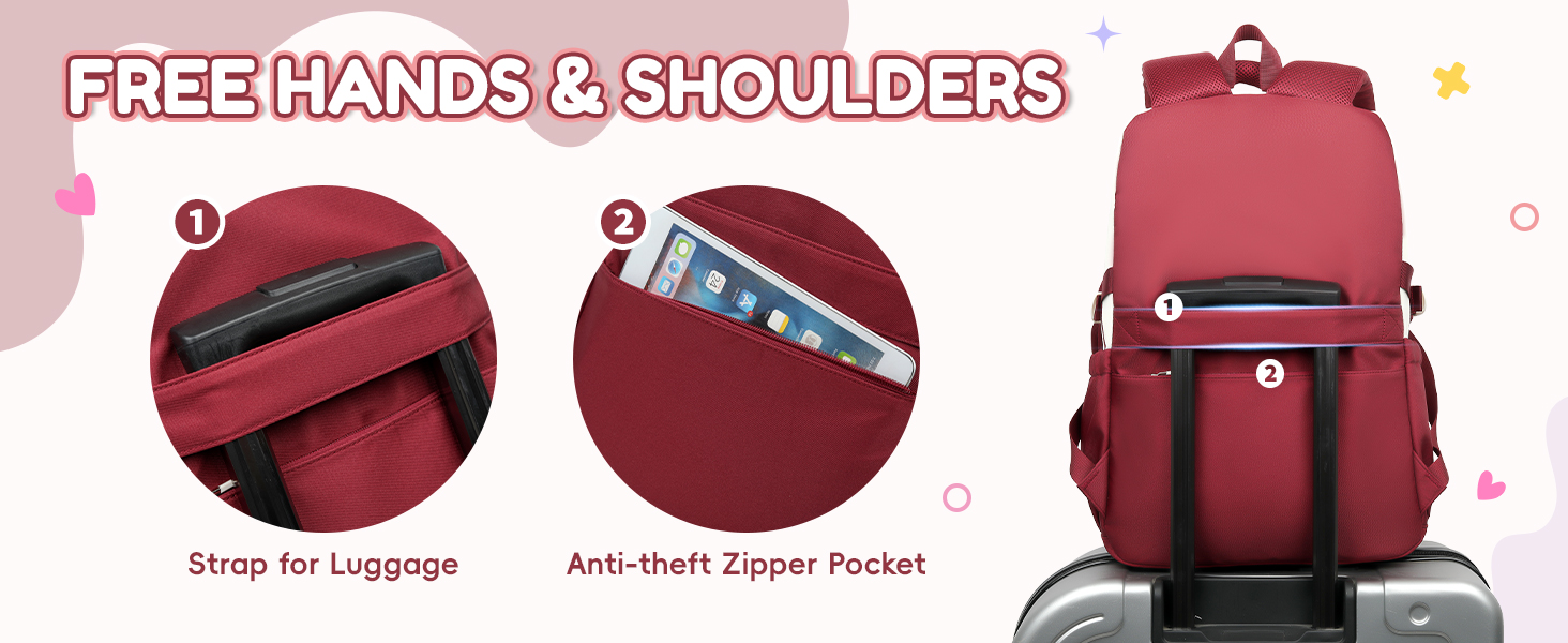 Шкільний рюкзак для дівчаток-підлітків 2025, водонепроникний, для ноутбука 15.6