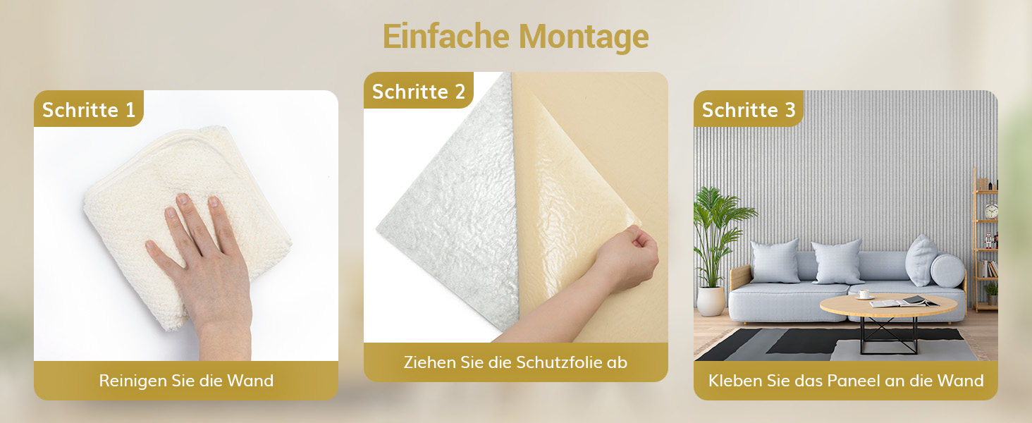 Акустичні панелі TONOR самоклеючі для звукоізоляції, 120x60x1.9 см, шумопоглинаючі панелі для студії, офісу та дому, колір Тик (набір 4 шт)