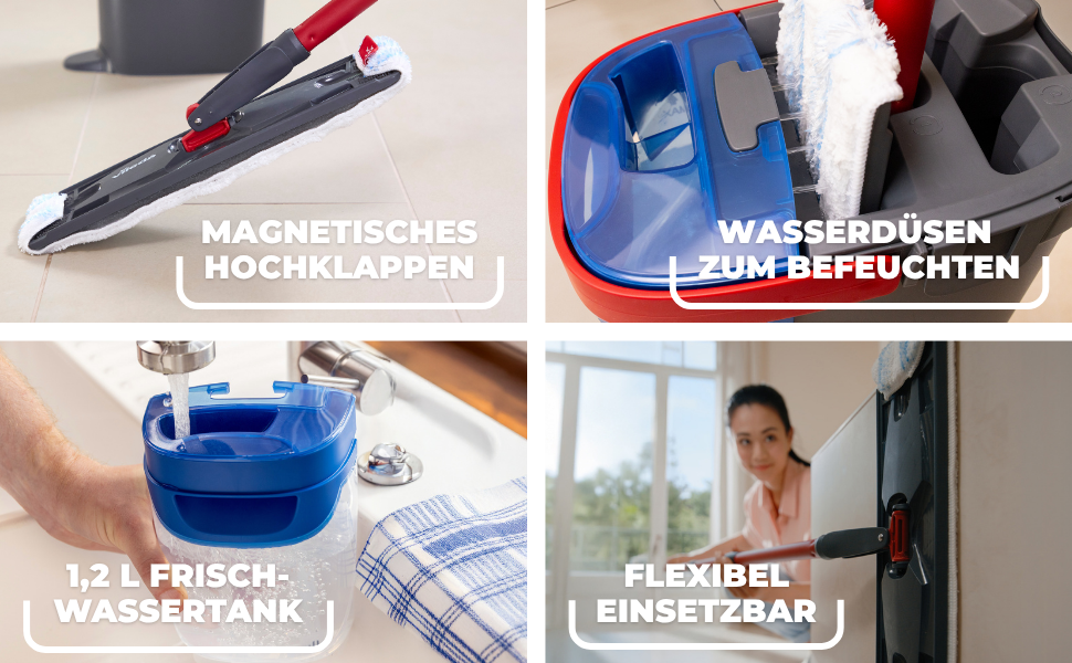 Набір для миття підлоги Vileda H2PrO: відро, мікрофібра, економія води, ергономіка