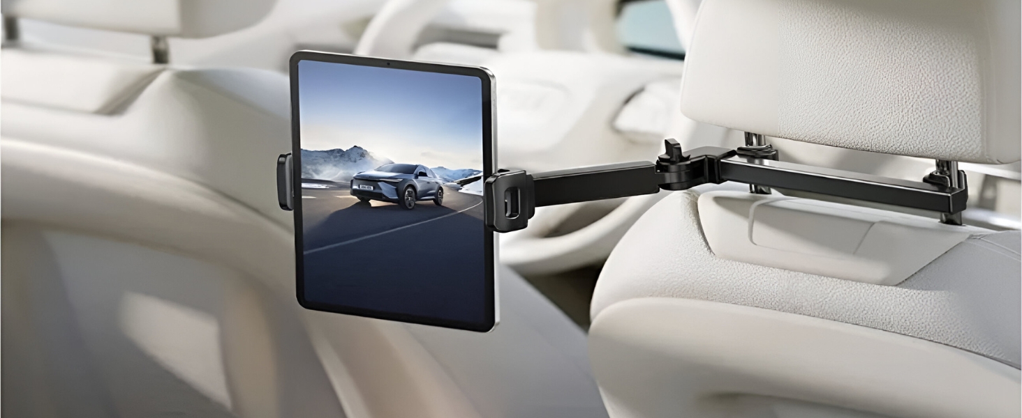 Універсальний автомобільний тримач для планшета та смартфона MAGIC SELECT S8513 на підголівник, 360° обертання, для пристроїв 5,5-10 дюймів