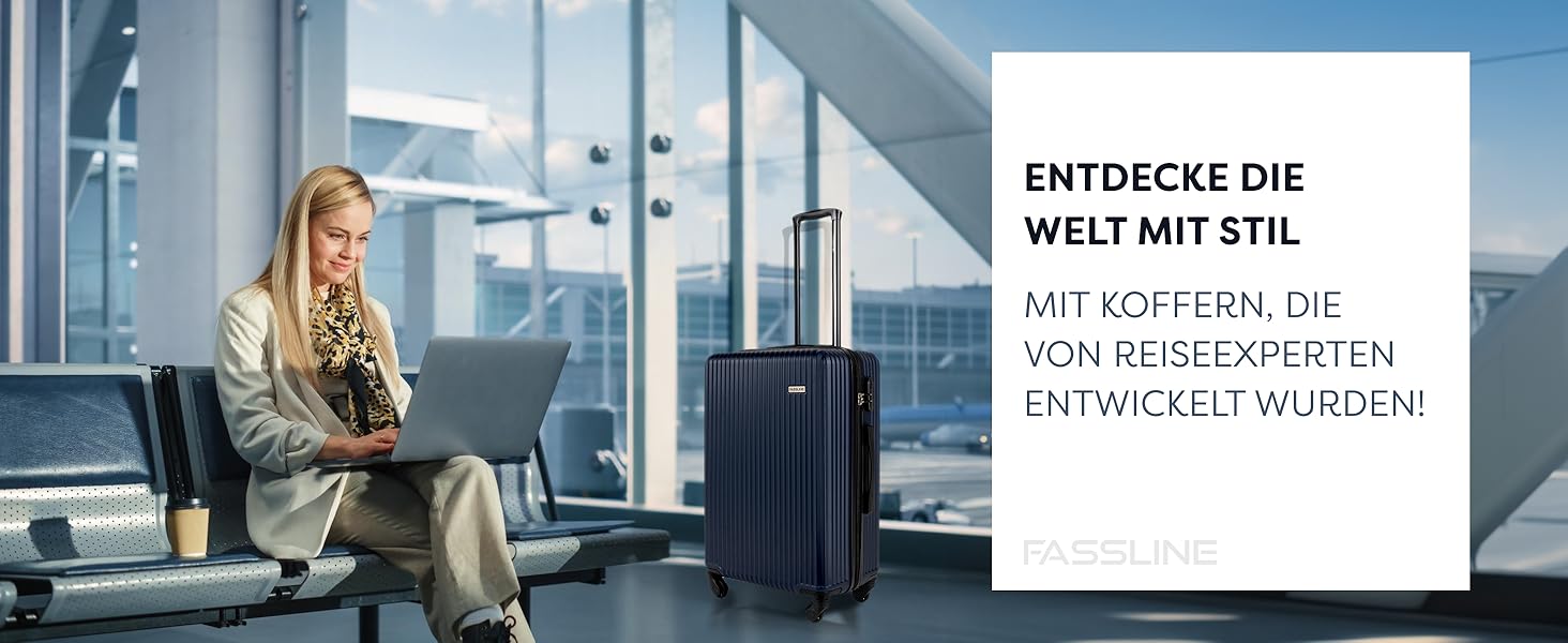 Набір валіз 3 шт: ручна поклажа, середній та великий кофр, ABS, 360° колеса, кодовий замок, телескопічна ручка (Дарк Блю)