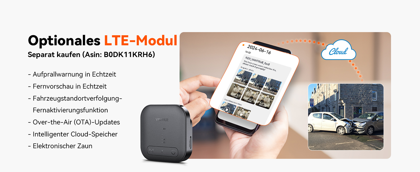 Відеореєстратор VANTRUE S1 Pro 2.5K + 1080P, GPS, WiFi, STARVIS, Паркування, Нічний режим, G-сенсор