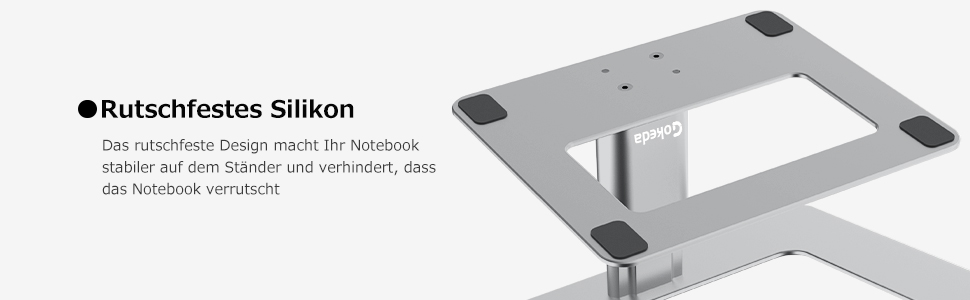 Підставка для ноутбука GOKEDA, регульована, ергономічна, з алюмінію, сумісна з MacBook, Dell, HP, Lenovo, Samsung (11-17 дюймів), сіра