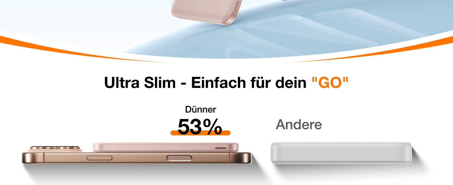 Портативний зарядний пристрій TORRAS 5000mAh з магнітним кріпленням MagSafe, 22.5W PD, Rose Gold