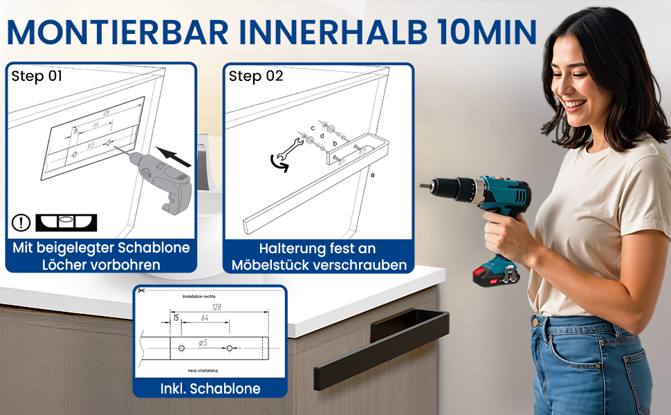 Тримач для рушників RTM R на стіну, з алюмінію, чорний матовий, 32 см