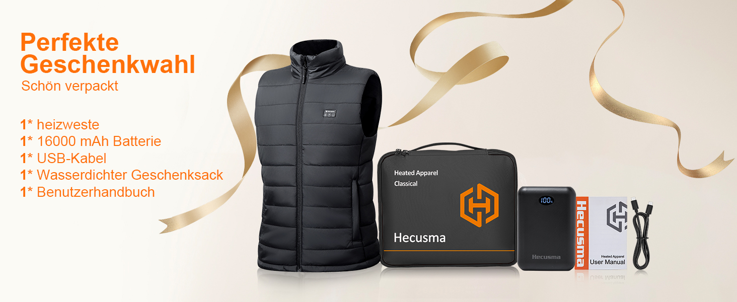 Електрична грійна жилетка для чоловіків з Powerbank 16000mAh 7.4V, 9 зон нагріву, для катання на лижах, активного відпочинку, велосипедної їзди, XXL, чорний