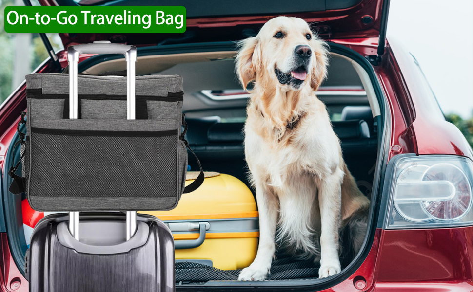 Трансформер для собак: сумка-переноска для подорожей з місткими кишенями, зручним ременем та двома складеними мисками. Ідеально для собак та котів.