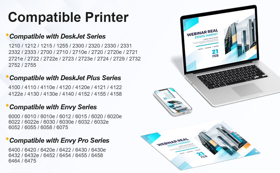 Картриджі 305 XL сумісні з HP Deskjet 2700, 2800, 4200 та Envy 6000, 6400 (чорний та кольоровий), комплект