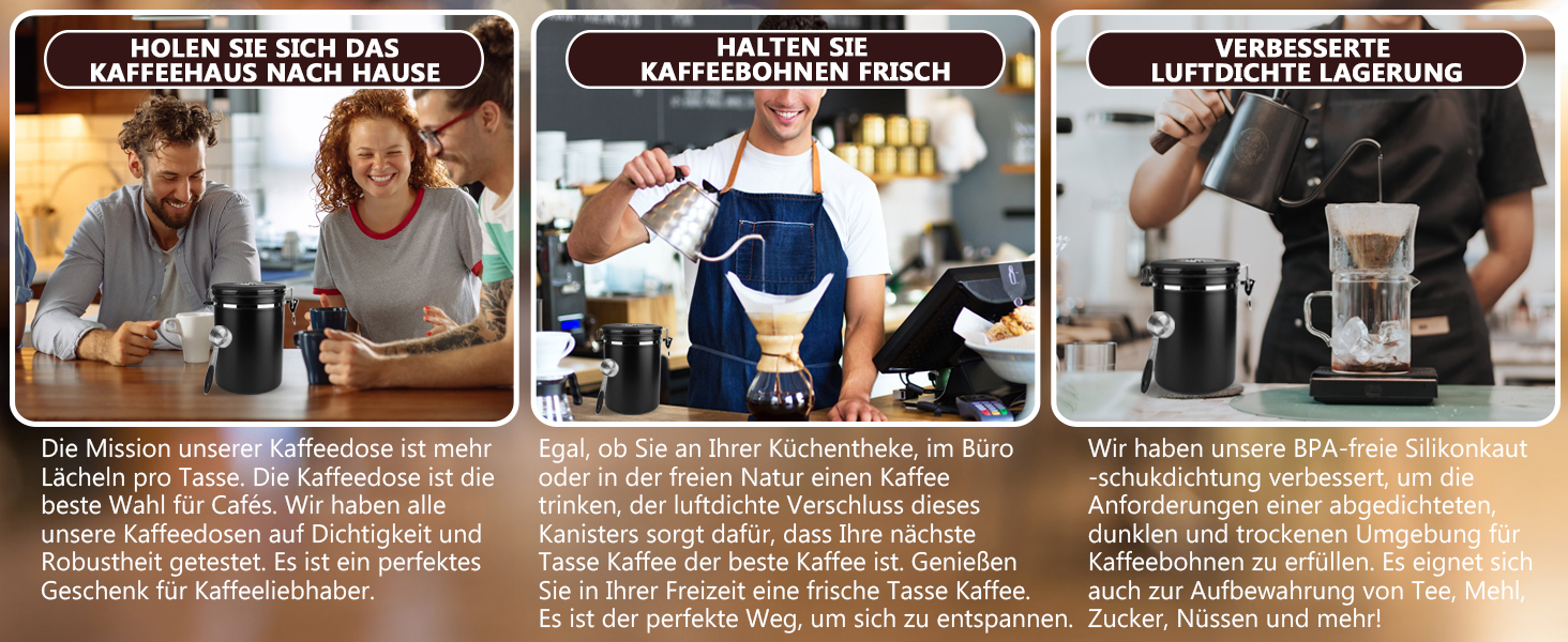 Кавовий контейнер ZONJIE 2.8л з нержавіючої сталі, вакуумний, з CO2-вентилем та датою, для кавових зерен