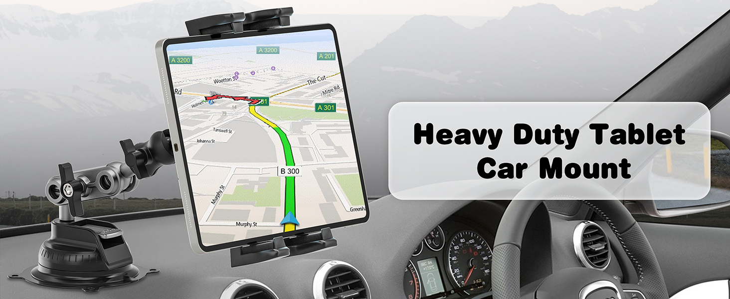 Утримувач для планшета в авто, 360° поворотний, універсальний, для iPad, iPhone, Galaxy, 4.7-12.9 дюймів