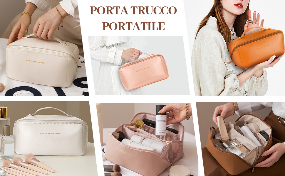 Чорна косметичка для подорожей з PU шкіри, велика місткість, водонепроникна | Органайзер для туалетних аксесуарів