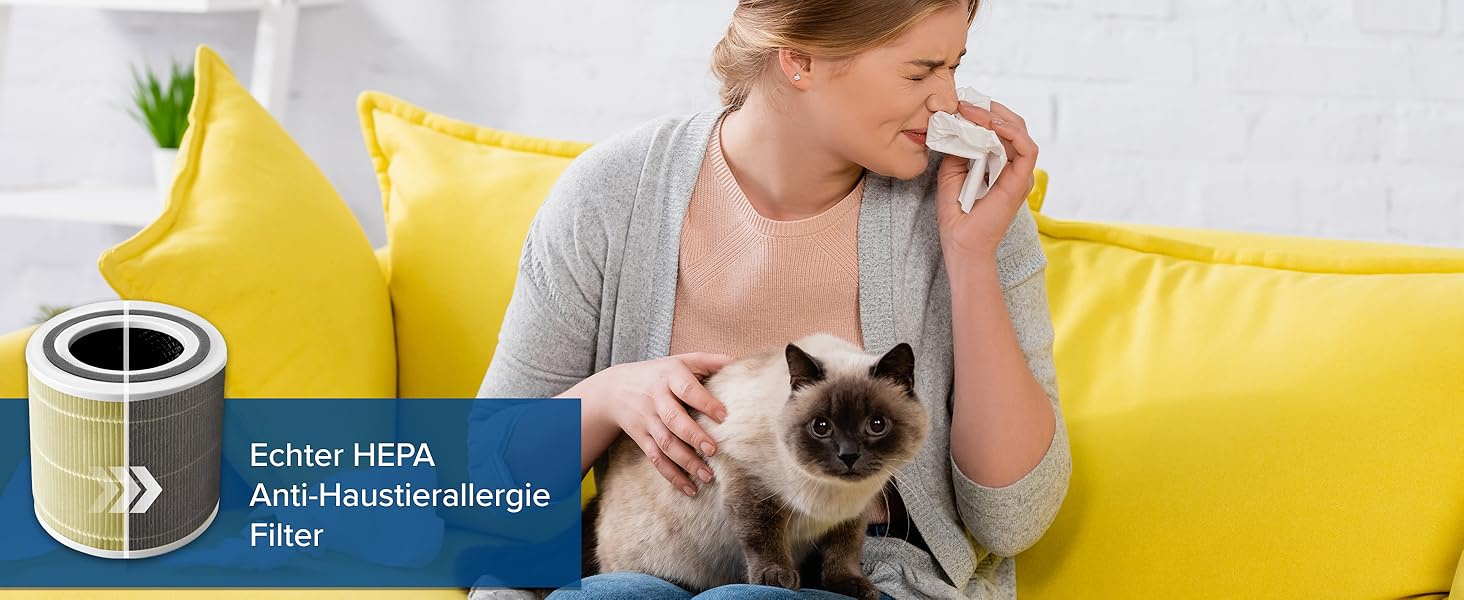 Повітряочищувач LEVOIT Core 400S з HEPA-фільтром та активованим вугіллям, для алергіків, до 90 м², тихий, PM2.5, автоматичний режим, керування через додаток та Alexa, сріблясто-білий