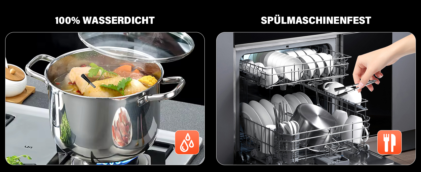 Бездротовий термометр для м'яса з 2 зондами, великий LCD-дисплей, Bluetooth, 130м, термометр для приготування на грилі, BBQ, духовки, гриля, коптильні, сковороди, фритюрниці, водонепроникний IP67