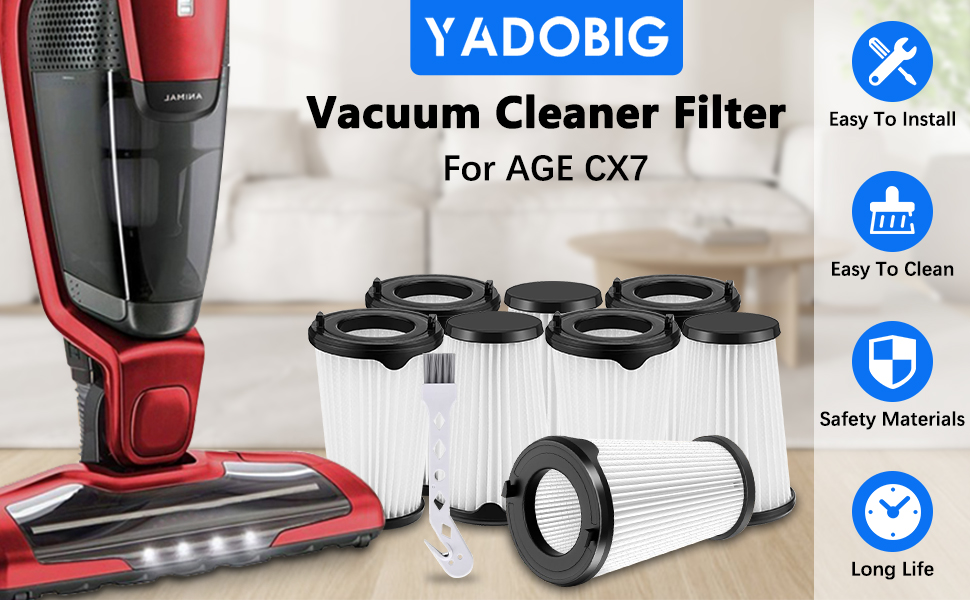 Замінні фільтри для пилососів AEG CX7, QX8 (8 шт.) - HEPA, з щіткою для чищення