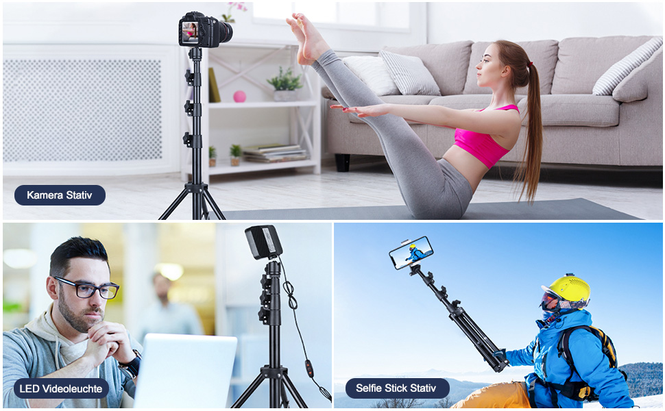 LED відеосвітло UBeesize 2 шт. з регульованим штативом та фільтрами для відеоконференцій, стрімінгу та YouTube