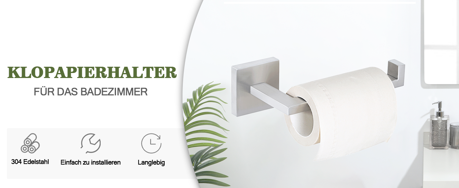Тримач для туалетного паперу з нержавіючої сталі 304, 15 см. Сучасний настінний тримач для ванної кімнати, туалету та кухні
