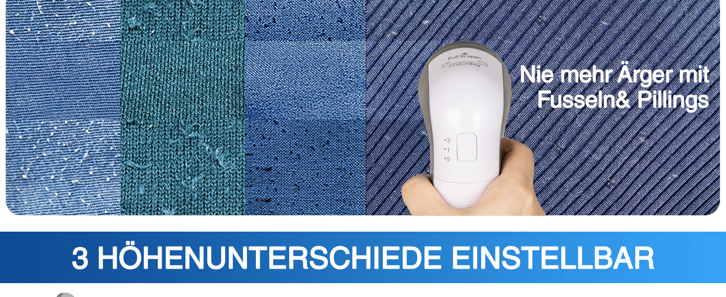 Електричний видальник ворсу Beautural - бездротовий, 3 рівня висоти, 2 швидкості, для різних тканин, сірий