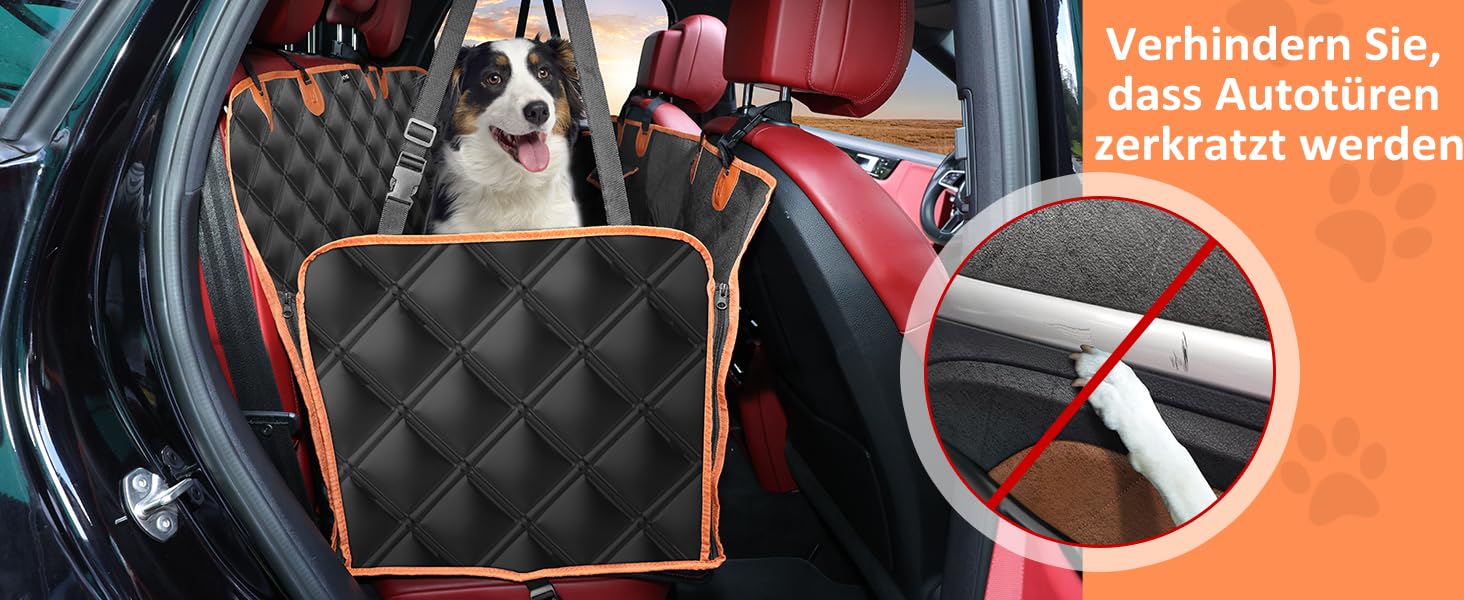 Автоматичний килимок для собак у машину, 135x148 см, чорний з вентиляційною сіткою, захист бокових панелей, вологостійкий