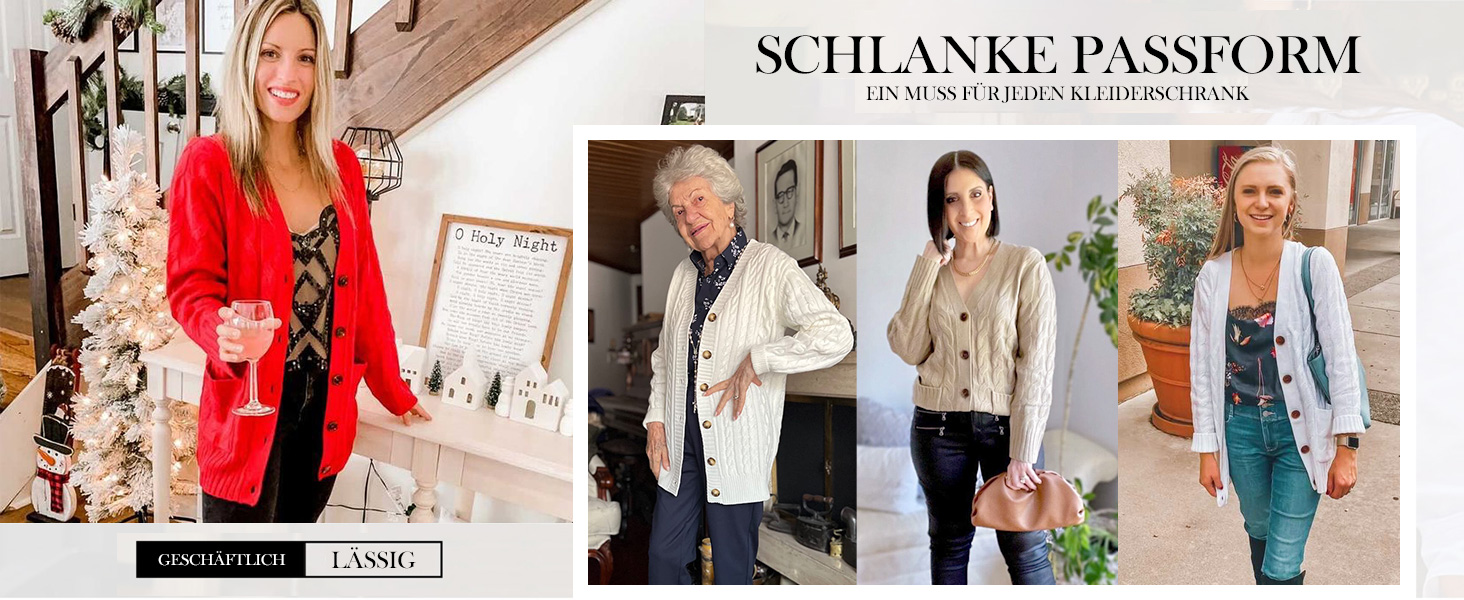 Жіночий в'язаний кардиган GRECERELLE з довгими рукавами, з кишенями та ґудзиками. Елегантний в'язаний жакет для осені/зими/весни. Розмір L, колір білий.