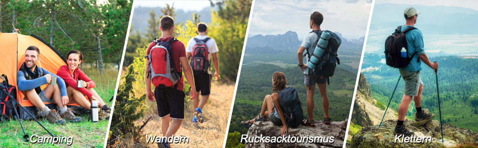 Набір посуду для кемпінгу Aomiun на 3 особи (22 частини) | Посуд для приготування їжі на природі, піших прогулянок та подорожей