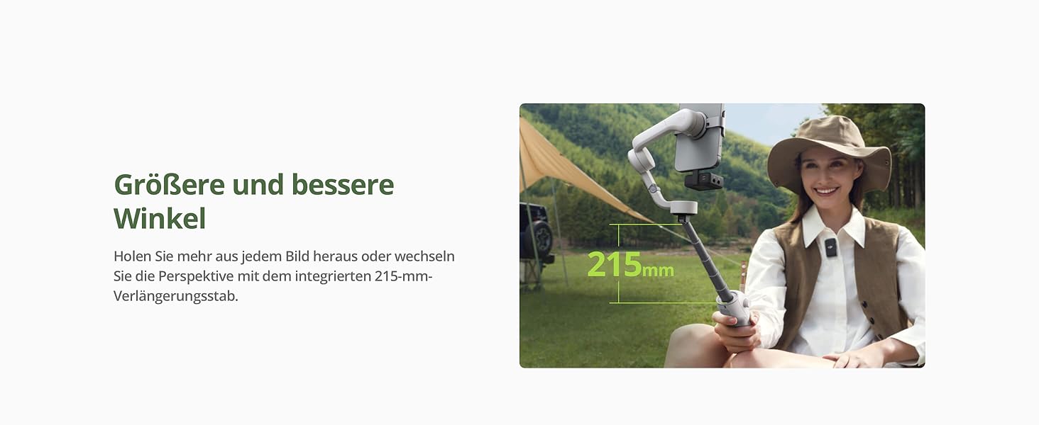 DJI Osmo Mobile 6 - Стабілізатор для смартфона, 3-осьовий, з розширеним штативом, трекінг об'єкта, для YouTube, TikTok, сірий