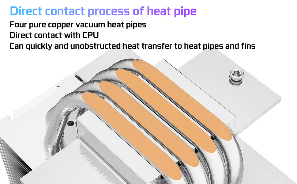 Jungle Leopard KF420 DGT ARGB: Повітряний кулер для CPU з RGB підсвічуванням, 120 мм, тихий PWM вентилятор, сумісний з Intel LGA 1700/1200/115X/1851/1366/2011, AM4/AM5 (чорний)