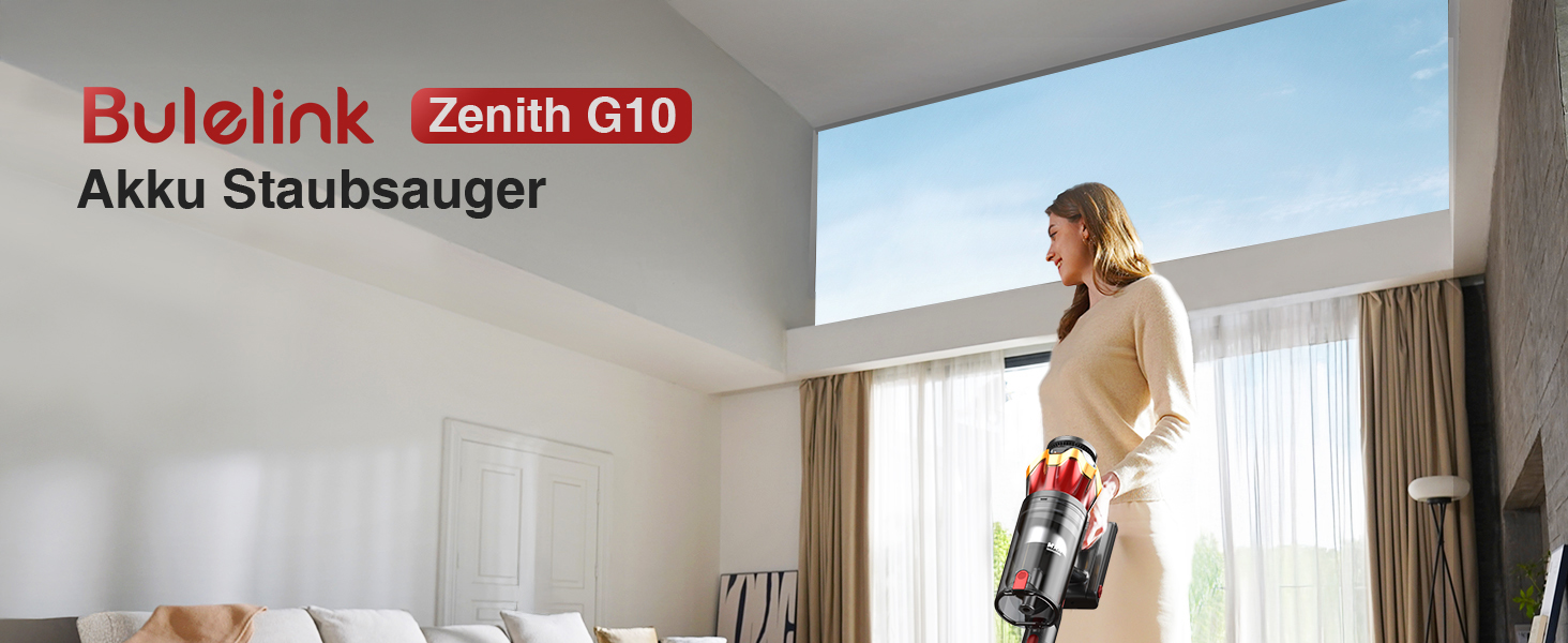 Бездротовий акумуляторний пилосос 45000Pa/550W/65хв, об'єм 1,6л з дисплеєм, антизаплутана щітка, самостійна парковка, док-станція на стіні, 8-шарова фільтрація, тихий, для шерсті тварин/килимів/твердих поверхонь/автомобіля (червоний)