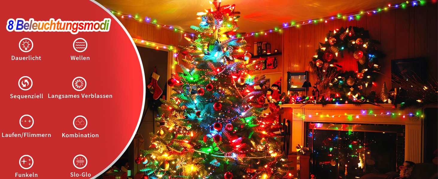 Льо́хтова́ гірля́нда JXLEDAYY для зовні́шнього викори́стання, 36 метрів, 1200 LED, 8 режимів, таймер, пульт дистанційного керування, водонепроникна, для балкона, двору, саду, вечірки, весілля (тепле біле світло)
