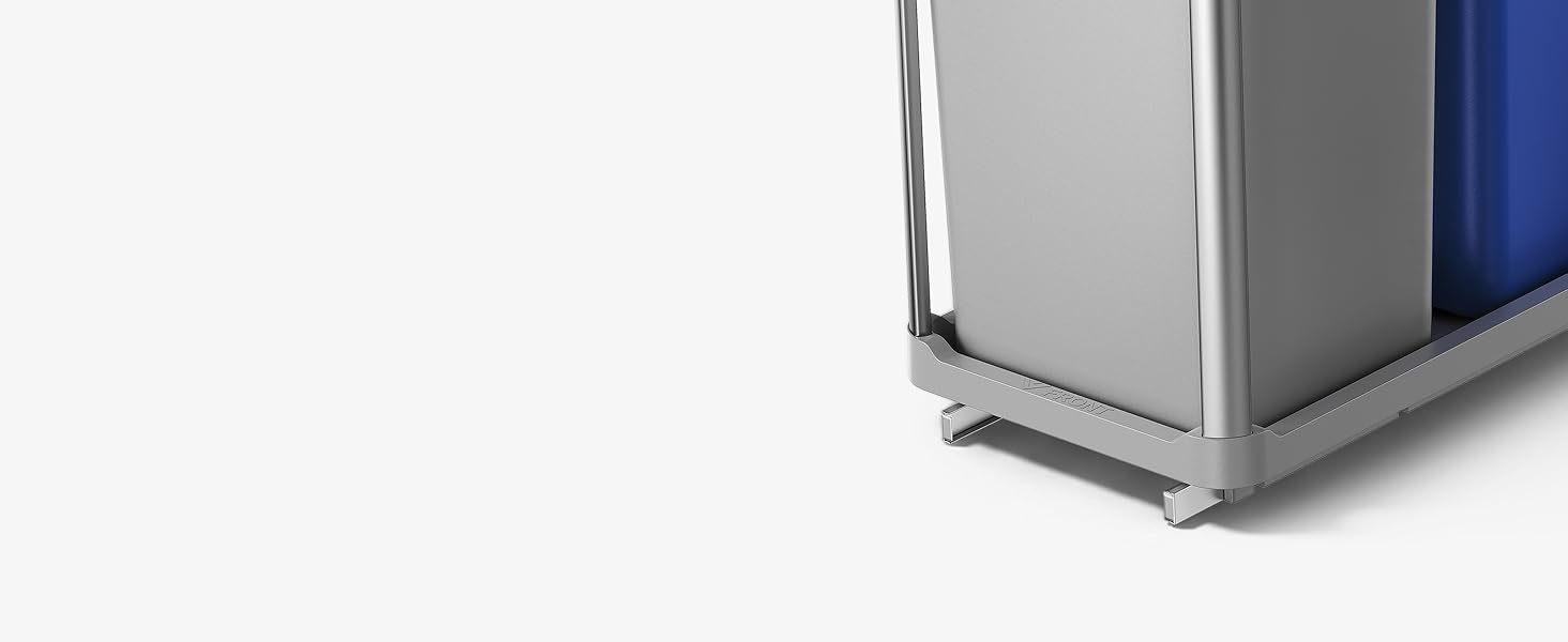 Сміттєвий відер з двома контейнерами EKO для кухні під раковину, 34Л+24Л, алюмінієвий висувний смітник для сортування відходів з герметичною кришкою