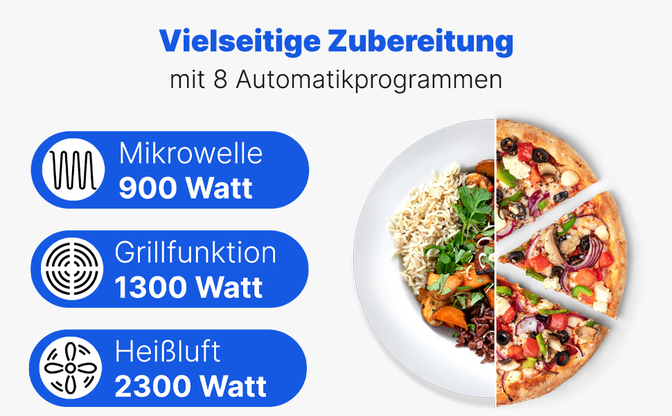 Вбудована мікрохвильова піч Bomann MWG 3001 H EB inox Silber з грилем та конвекцією | 60 см | 900 Вт | 25 л
