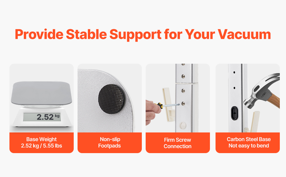 Стійка для пилососа VEVOR 126 см, сумісна з Dyson G5, V15, V12, V11, V10, V8, V7, V6 серії, з аксесуарами, підлогова стійка, кріплення з 6 гачками та антиковзними накладками, сріблястий колір