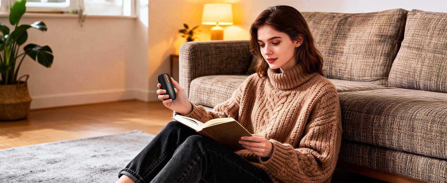 Електричні грілки для рук VIWAVE (2 шт) з LED, USB-зарядка, 5 температурних режимів, для кемпінгу, подарунок для жінок та чоловіків