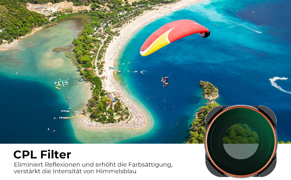 Фільтри K&F Concept ND/CPL для GoPro Hero 13/12/11/10/9 Black (набір 6 шт.)