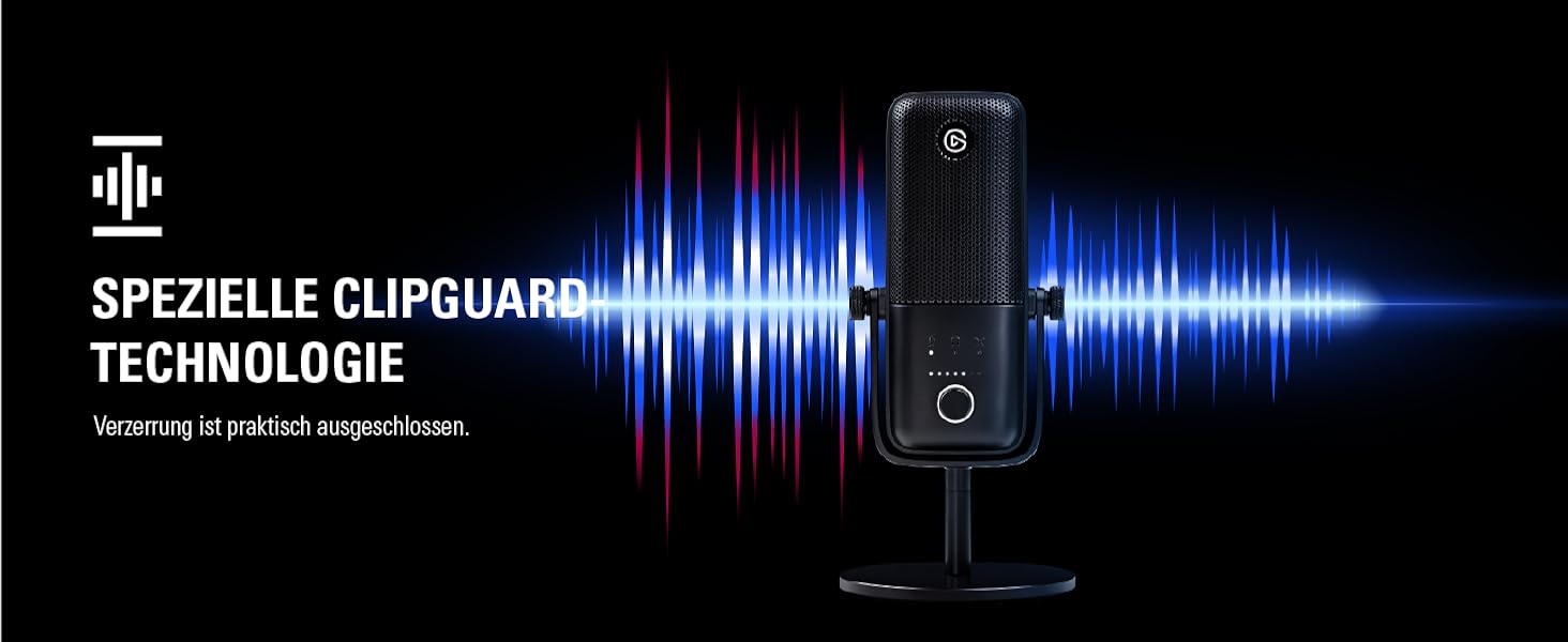 Elgato Wave:3 - Професійний USB-конденсаторний мікрофон для стрімінгу, подкастів, геймінгу та home office, безкоштовне програмне забезпечення для мікшування, плагіни звукових ефектів, захист від спотворень, Plug & Play, для Mac - PC мікрофон