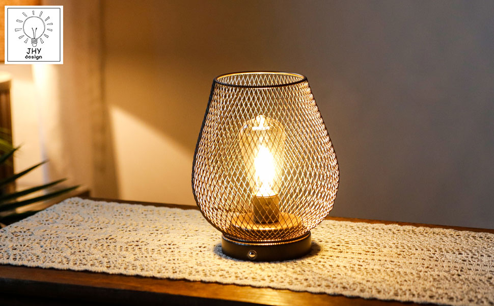 Настільна лампа JHY DESIGN Gold Schwarz: набір з 2 шт. з металу, LED, вінтажний стиль, для спальні, вітальні, вечірки, інтер'єру