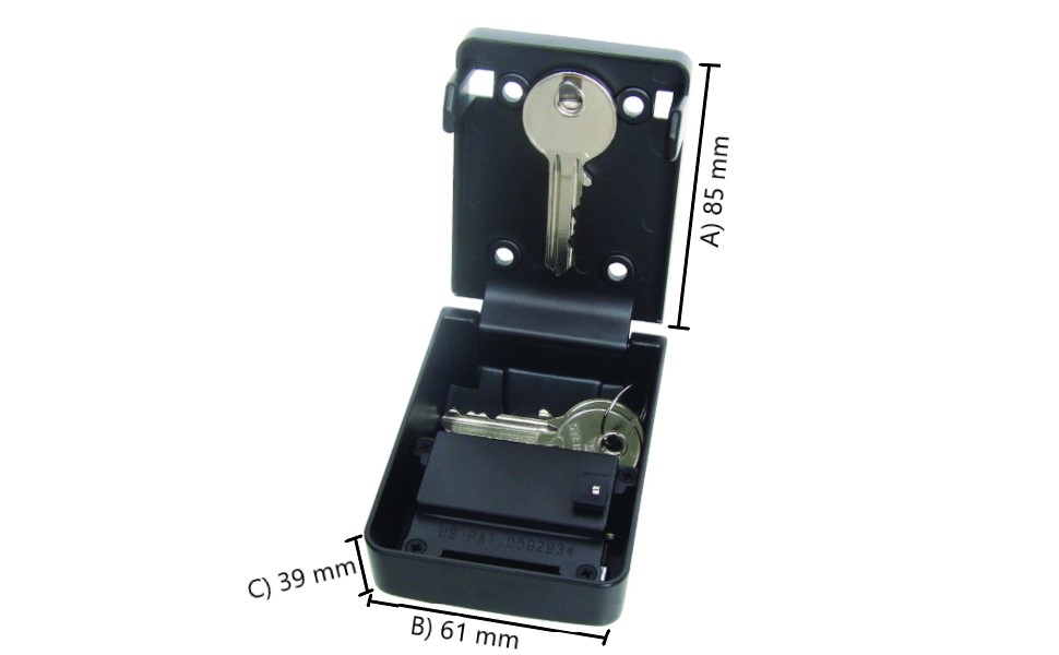 Ключниця-сейф Burg Wächter Key Safe 10 з 4-цифровим кодом для вулиці та приміщень, чорна, настінний монтаж