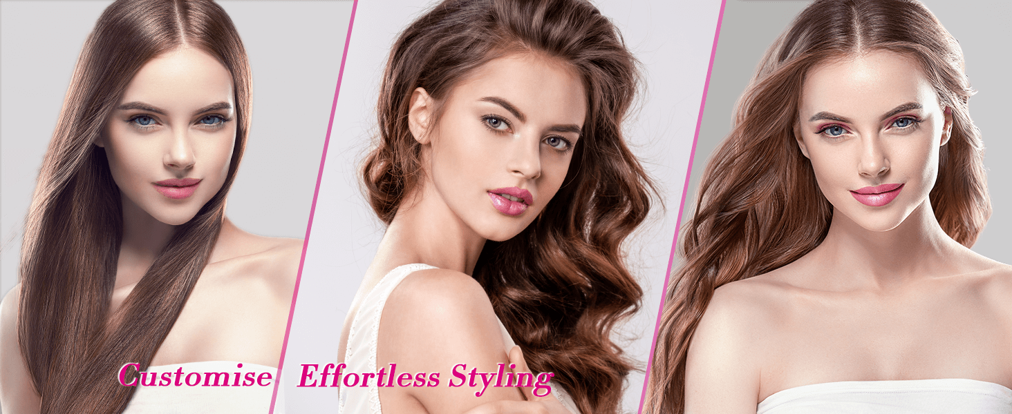 LANDOT Випрямляч для волосся з широкою керамічною поверхнею – професійний випрямляч з 12 температурними режимами (120–230°C), рівномірним розподілом тепла для блискучого волосся, швидким нагрівом, рожеве золото 45 мм (чорний 25 мм)