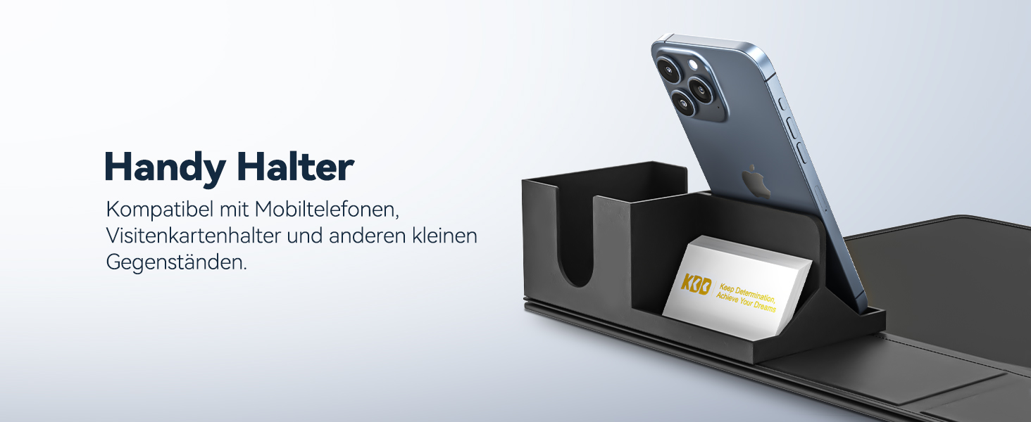 Килимок на стіл KDD 6-в-1 XXL для роботи та ігор, з органайзером, 80x35.5 см, чорний