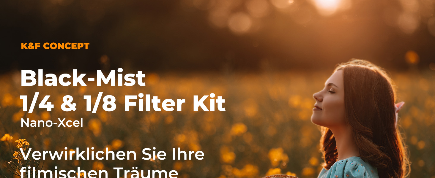 Фільтри K&F Concept Black Mist 82mm (1/4 & 1/8) для відео та портретної зйомки (Nano-Xcel)