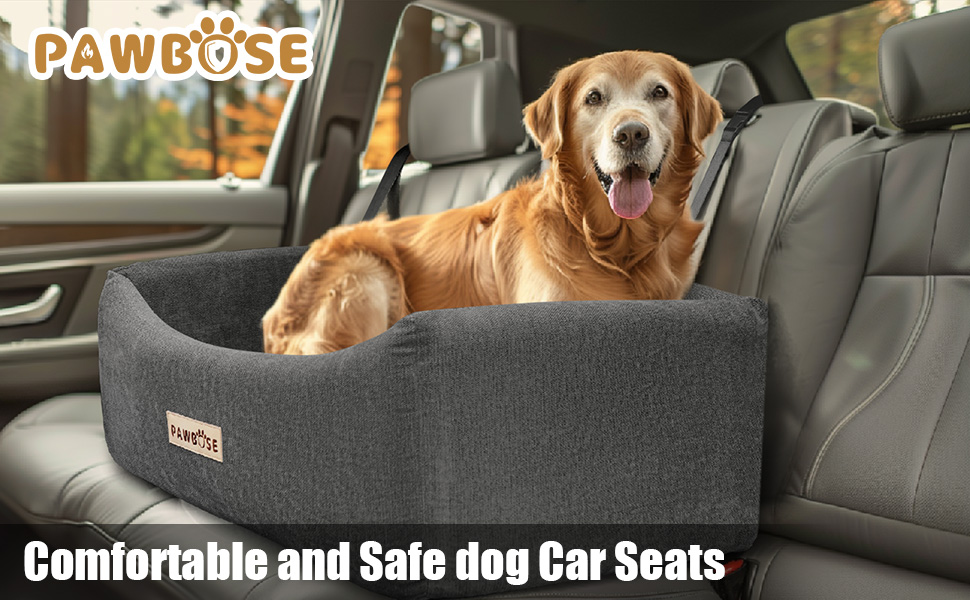 Автокрісло для собак середніх порід до 15 кг з ременем безпеки, знімне та миється (сірий)