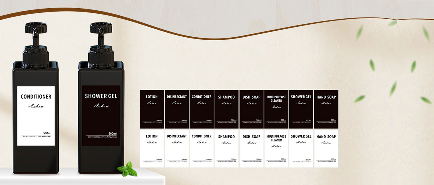 Дозатор мила Anhow 3er PETG для стін, набір з 3 шт. Без свердління, пластиковий диспенсер для кухні/ванної кімнати, 500 мл, блакитний