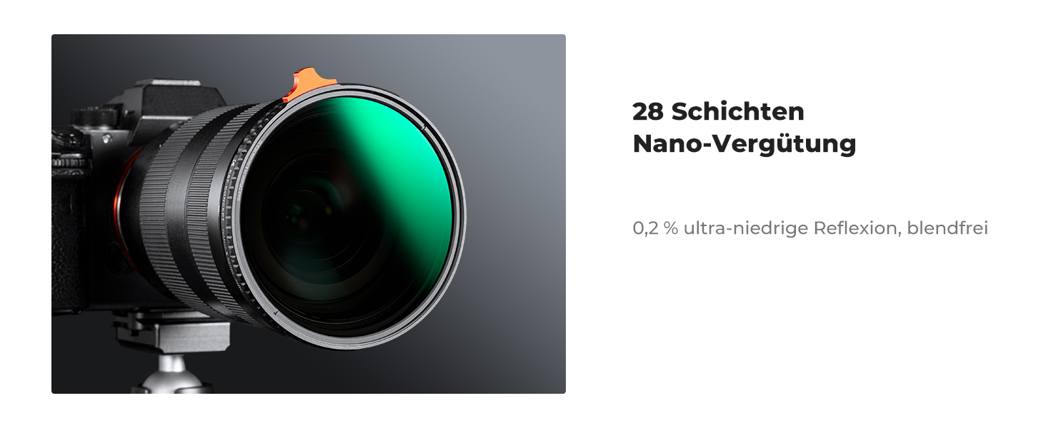 Фільтр K&F Concept Black Mist 1/4 + ND2-ND32 55mm змінний нейтральний фільтр (Nano-Xcel)