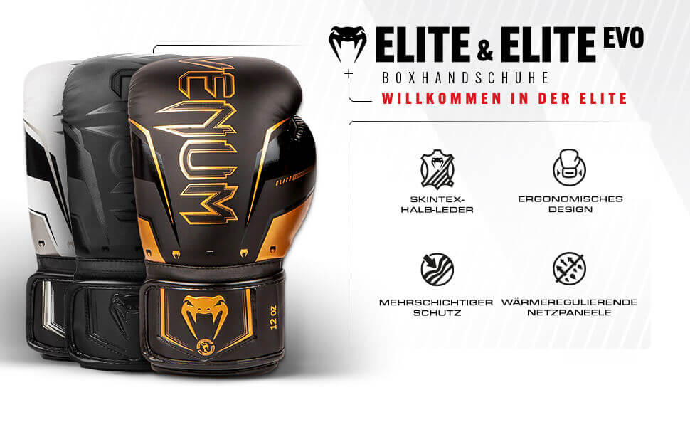 Боксерські рукавички Venum Elite Бордовий/Золотий 14 Oz