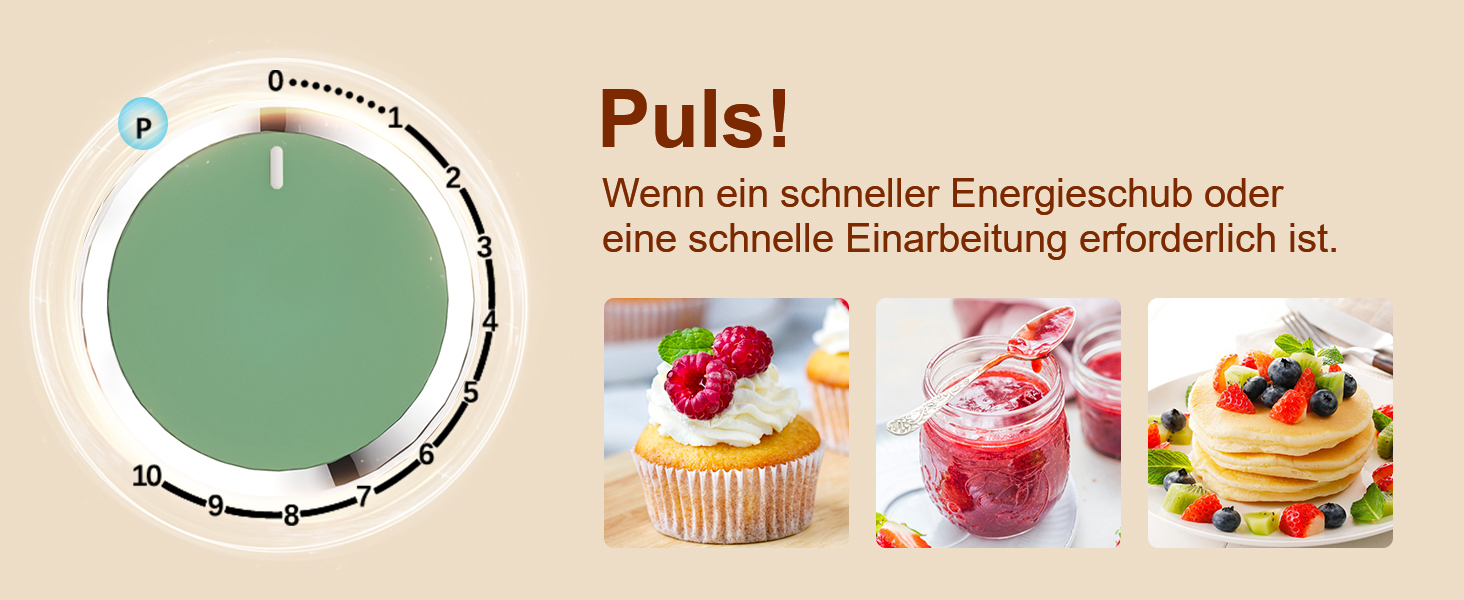 Кухонна машина/міксер Facelle 1500W з 5.5L та 4.5L чашами, 10+ програм, тиха робота, з набором насадок (зелено-сірий)