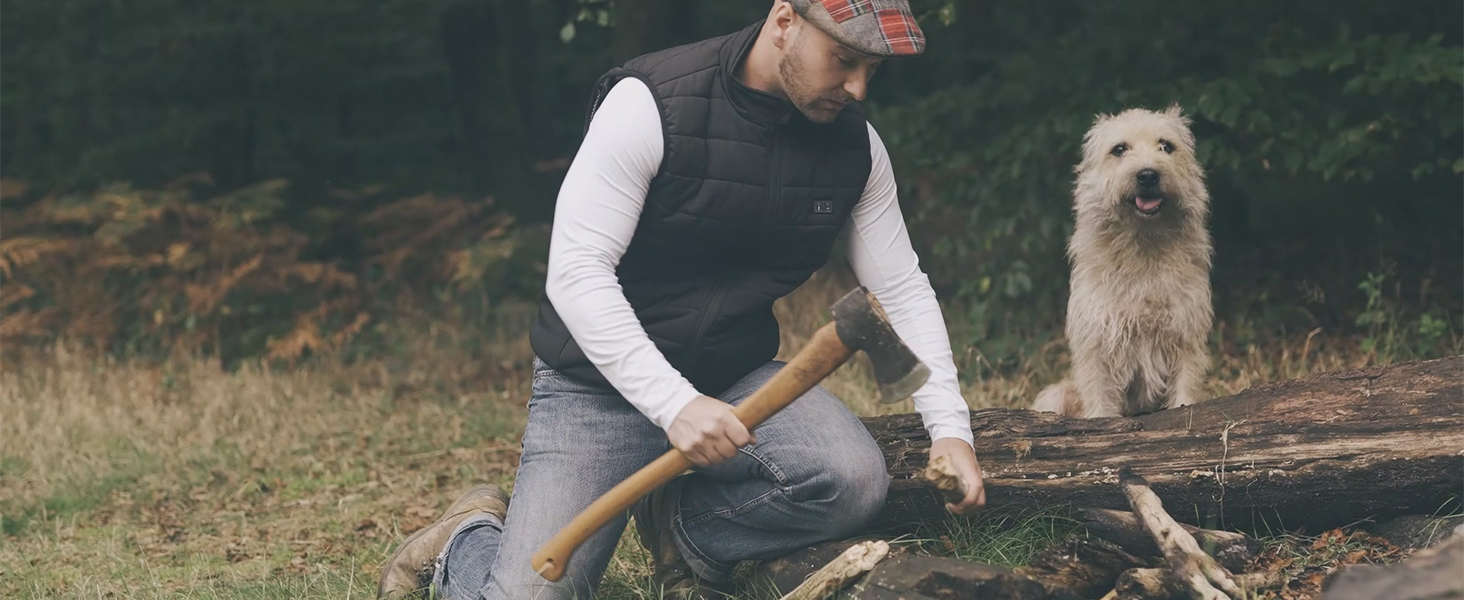 Обогріваючий жилет з підігрівом для жінок та чоловіків, жилетка з акумулятором 7.4V/5.0V, 3 режими температури, 6 зон нагріву, зимовий жилет-куртка, чорний, 25000mAh