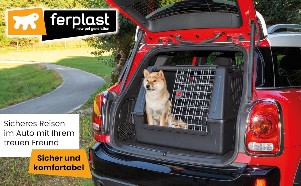 Переноска для собак Ferplast ATLAS CAR SCENIC MINI - переноска для автомобіля, 100x60x60 см