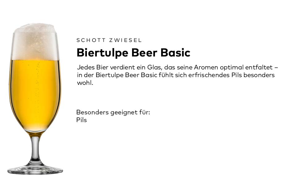 Набір з 4 склянок для пива Schott Zwiesel Basic 0.3 л, Tritan Kristallglas, Made in Germany